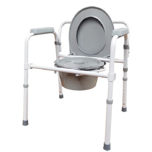 OVER TOILET SEAT CHAIR FRAME ADJUSTABLE HEIGHT SPLASH GUARD